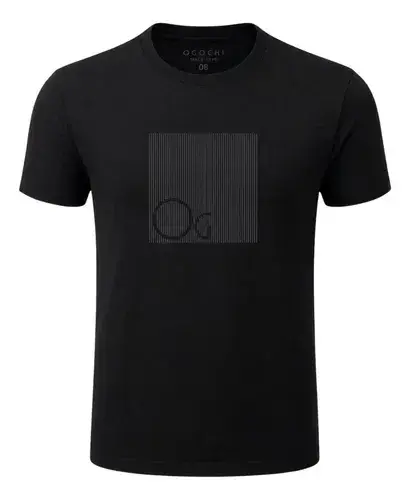 CAMISETA PRETA OGOCHI ESTAMPA OG COM LISTRAS (CAMISETA MC DEC RED SLIM)