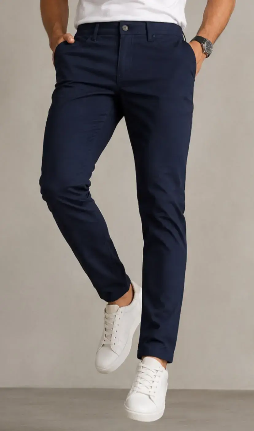 CALÇA SARJA SLIM BOLSO TRADICIONAL (CALÇA 4 POCKET SLIM)
